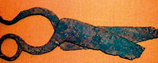Scissors with thick metal handle