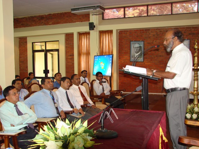 Prof. Raj Somadewa delivering the keynote address