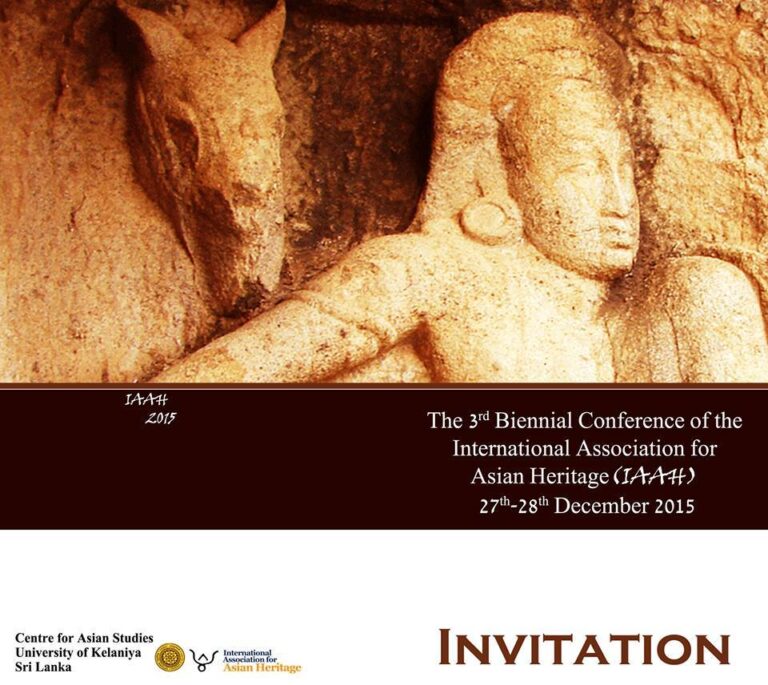 Programme – The 3rd Biennial Conference of the International Association for Asian Heritage