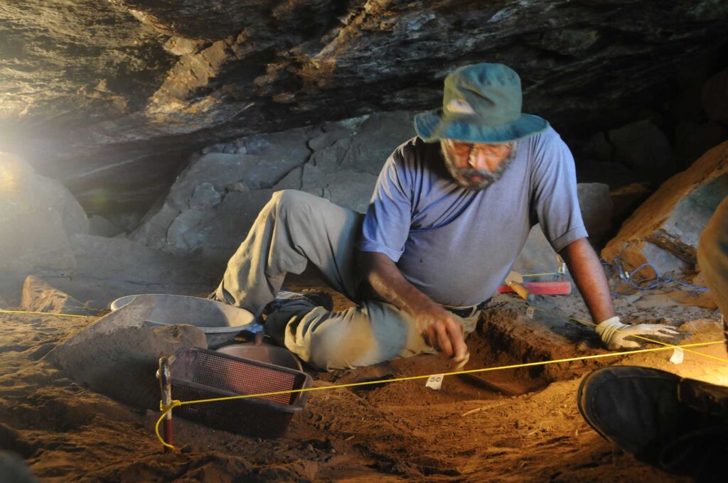 Hunters in Transition - Prof Raj Somadva during the excavation