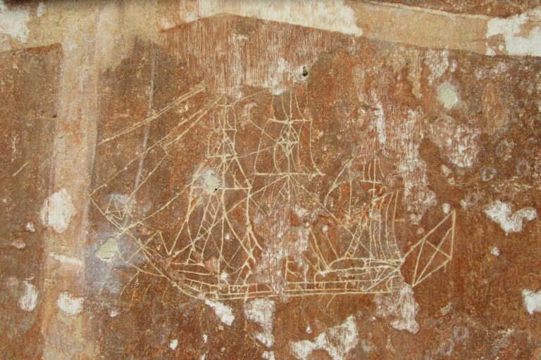 Sailing Ships and Temple walls