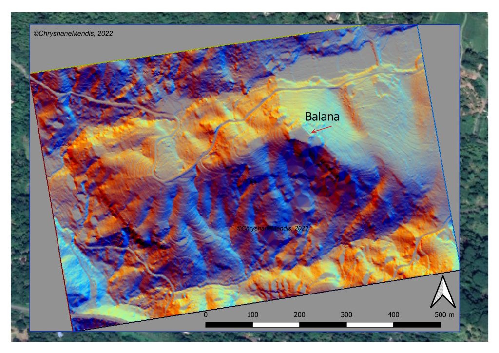 Balana with hillshading from multiple directions